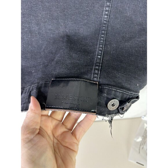 Majestik Denim Set (Jacket XL, Jeans 36x30) Embellished King Panda Destroyed GUC - Picture 9 of 13